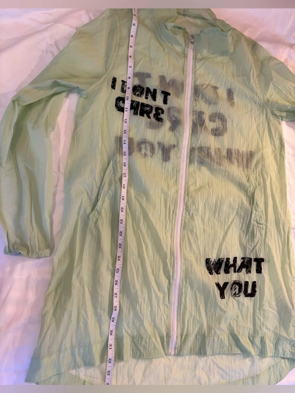 Edgy Graphic Green Oversized Grunge Lite Windbreaker Athleisure  Streetwear L